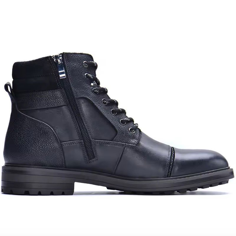 Bottes Gentleman à lacets en cuir vintage, fermeture éclair – Image 4