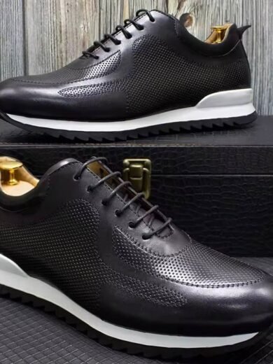 Chaussures décontractées en cuir véritable